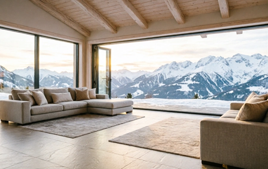 Carrelage grand format en Savoie : pourquoi les très grandes dalles s'imposent dans les chalets en 2026